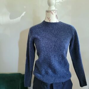 Uniqlo Deep Blue Wool Knit Sweater